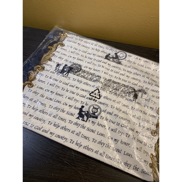 Girl Scouts Official Promise Pledge Silk Scarf 14x66" Oblong Long *New* - Picture 2 of 6